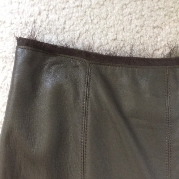 Worth Skirts Worth Brown Leather Skirt Poshmark